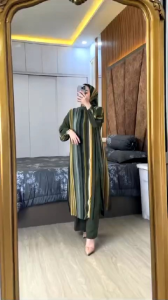 SETELAN TUNIK WANITA KEKINIAN SET HIJAB SEGI 4 GRADASI VIRAL SETELAN TUNIK WANITA TERLARIS SET OOTD