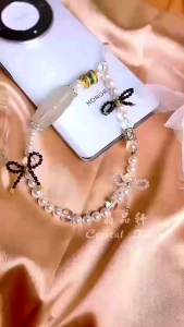 [MY🇲🇾 Ready Stock]白水晶九眼天珠+黑尖晶蝴蝶结+白水晶蝴蝶结+白珠饰品+转经轮 手机链Tibetan Dzi Bead｜提升生意运势 ✦ 吸引财富  ✦ 增强健康  ✦ 净化磁场｜