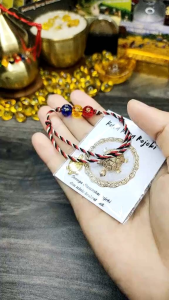 Gelang Tridatu Aura Rejeki Original BALI FREE Dengan Hiasan Kura-kura Hitam Putih Bracelet