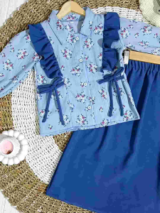 Oneset Baju Atasan Rok Cargo Anak Perempuan Usia 1-11 Tahun Model Terbaru