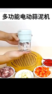 [Ready Stock] Electric Mini Food Garlic Vegetable Chopper Grinder  Meat Fruit Rechargeable Onion Multi-function Processor