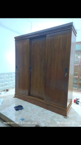 Lemari Sliding Salur Pintu 3 Murah Terbaru