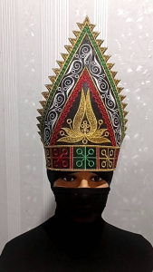 Renda Bordir Mahkota Kepala Aksesoris Tari Kostum Karnaval Motif Aceh