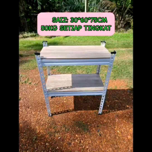 Rak Meja Rack Rak 2 Tingkat Rak Penapis Air Cuckoo Coway Rak Akuarium 1 kaki Rak Dapur Meja Besi