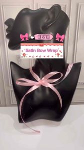 Eve Satin Bow Wrap Choker Necklace Kalung Pita Satin Ribbon Bowknot Coquette Aesthetic Handmade Fashion