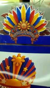 Laminated Waterproof Buwan ng Wika Headdress 2D & 3D Effects Vibrant Print Thick Photopaper Handcrafted Crown Style Hair Accessories for Kids