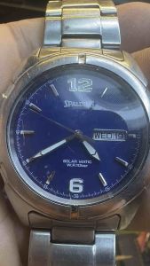 Đồng hồ nam hiệu TAO SOLAR size 38mm model TAO-002 full titaniummáy năng lượng mặt trời chống nước 10BAR với đáy xoáy dây titanium không gỉ dài 18cm