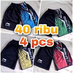 PAKET 5 PCS CELANA PENDEK BOXER OLAHRAGA LINNING PRIA WANITA VOLLY BASKET RUNNING FUTSAL FITNES