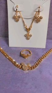 SET ANAK MICKEY MOUSE GOLD FULL PERMATA XUPING ANTI LUNTUR