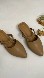 ALVIS. reva sepatu selop motip tali cantik