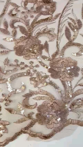 kain tile bordir sikuen spainggle salur. Harga persetengah meter