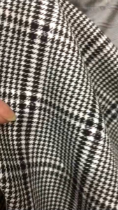 vải thun  cotton hàn sọc caro màu trắng đen _( khổ 1m5) dày mềm mịn may đầm váy vest quần vv