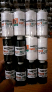 Benang Jait 500 Yard Set Hitam Putih 1 Lusin