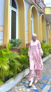 Nuriel Shop - Setcel Adiba KJ Mode - Setelan Wanita Model Terbaru Bahan Bamboo Silk - Setelan Mewah - Setcel Harian - Nura Collection Official