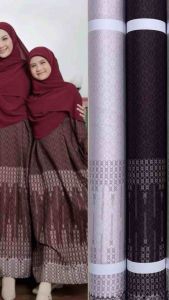 Kain Silk Motif Simple Ramadhan harga setengah meter untuk gamis tunikkemejamukena sarimbit keluarga