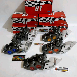 NEW PAKETAN KALIPER BIGPOT FORMULA 8.1 RACING PARTS 4PISTON 4P AXIAL KANAN COIN CNC WARNA + BREKET DEPAN DISC CAKRAM STANDAR PNP YAMAHA NMAX 155 OLD/ NMAX 155 NEW/ LEXI