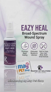 Eazy Heal Neomycin Sulfate Gentian Violet Antibacterial Wound Spray for Pets 50mL | Broad-Spectrum Antiseptic Treatment for Dogs Cats Rabbits Birds & Livestock