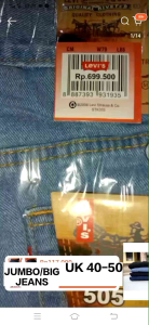 celana jeans jumbo pria dengan bahan DENIM full melar