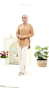 Yessana Hijab Dinara blouse Crinkle COD ✔️