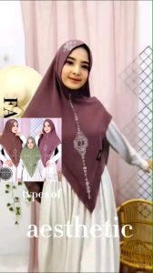 Khimar Cruty Babydoll Jilbab 2 Layer & Hijab Pet Antem Premium