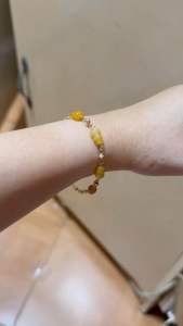 US 10k gold lucky charms Bracelets with yellow jade (wulo)