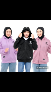 ZOUREX HOODIE ZIPPER BORDIR TIMBUL BAHAN TEBAL LEMBUT / HOODIE RESLETING PRIA WANITA VIRAL TERBARU