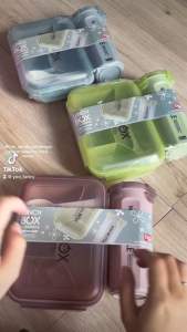 LUNCH BOX SET KOTAK BEKAL 4 SEKAT FREE BOTOL MINUM FREE SENDOK 8233