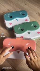 LUNCH BOX 4 SEKAT 22063 KOTAK BEKAL SEKOLAH KARAKTER LUCU FREE SENDOK GARPU SUMPIT 22063