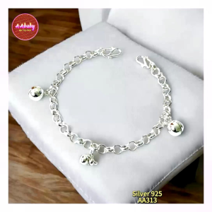 🌈AAbaby Galleries AA313 Original Baby S925 Silver Anklet Bracelet 3 Treasures 三宝平安葫芦宝宝小孩脚链 Gelang Bayi