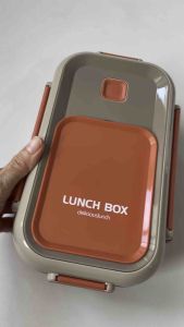 Kotak Bekal Tempat Makan Lunch Box Bento 1100ML BPA Free HL 0351 Free Sendok Garpu Anto Bocor Model Baru
