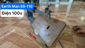 Máy cưa lọng chỉ Earth Man hàng bãi xài điện 100 volt
