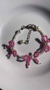 NEW ARRIVAL GELANG COQUETTE RIBBON CUTE AESTHETIC / BEADED BRACELET RIBBON / GELANG MANIK PITA AESTHETIC WANITA / GELANG AUTHENTIC BYMIZZA.ID