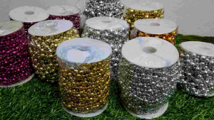 Global Chain Beads Shinning /Rantai Pearl Beads 8mm /10mm /12mm /14mm Global Chain Beads Shinning/Hiasan Hantaran.