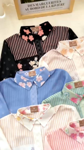 DAISHA KEMEJA MOTIF KATUN print atasan wanita viral trend keren