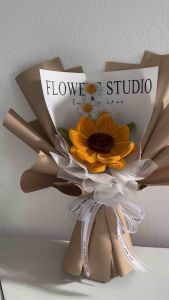 ช่อดอกทานตะวันทำจาก ลวดกำมะหยี่