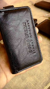 Dompet Lipat Gantungan Kunci STNK Mobil dan Motor - Hitam Serat Premium - Egrowear Project Original