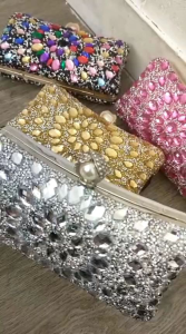 Bisa COD Tas Pesta Glitter Wanita Elegan Import Terbaru Ada Tali Rantai GS1906567