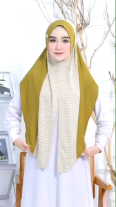 Jilbab Instan SegiTiga Oval Jelita Bahan Jersey Mix Mamosa By Ayla