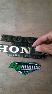 Bisa Cod Emblem Logo Tangki GL 100 Super Deluxe Sepasang Bahan Kuningan Kualitas Bagus