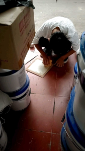 Mút hiệu ứng bê tông xốp hiệu ứng mút bọt biển nghệ thuật mút cam 88