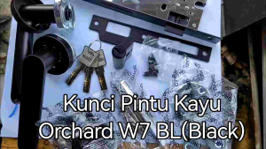 Kunci Pintu Kayu Orchad W7 BLack / Lever Set Orchad Hitam / 1 Set Pintu Orchad W7 Hitam