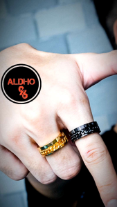 CINCIN RANTAI TITANIUM TAHAN KARAT UNTUK PRIA WANITA