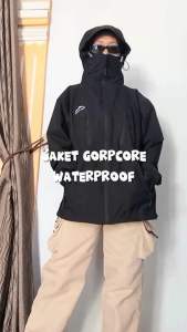 Jaket Gorpcore Waterproof Naik Gunung Untuk Pria dan Wanita - Casual Kantong Nyaman Sport Premium