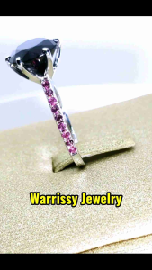 BLACKPINK SPINEL 18K SOLID WHITE GOLD RING