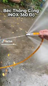 Cuộn Dây Thông Tắc Cống  Thông Đường Ống Nước Thải Bằng Áp Lực Nước Của Máy Rửa Xe Đầu Kéo Chạy Dây Curoa