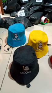 Topi Bucket Anak Laki-Laki & Perempuan Sablon Eskrim Mixue
