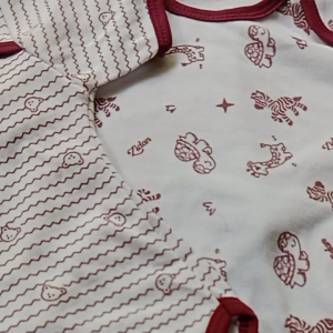 3pcs Atasan Baju Bayi Perempuan Laki-laki Jemper Jamsuit Baju Bayi Newborn (0-3bln)