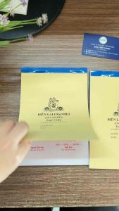 Biên lai giao hụi 2 liên có cam kết