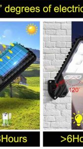 Solar Outdoor Led Courtyard Wall Lamp With 3 Mode Waterproof Motion Sensor Security Lighting Street Lights for Garden Patio Path