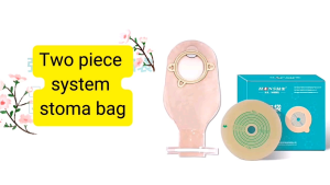 Premium Beg Kolostomi Penutup Gulung putar Stoma Bag  two pieces system size  15-60mm Ostomy Bag with Activated Carbon Filter Colostomy Bag Dewasa baseplate + ostomy bags